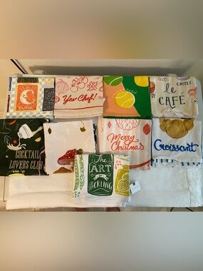 Set of 9 new with tags assorted dishtowels from Anthropologie